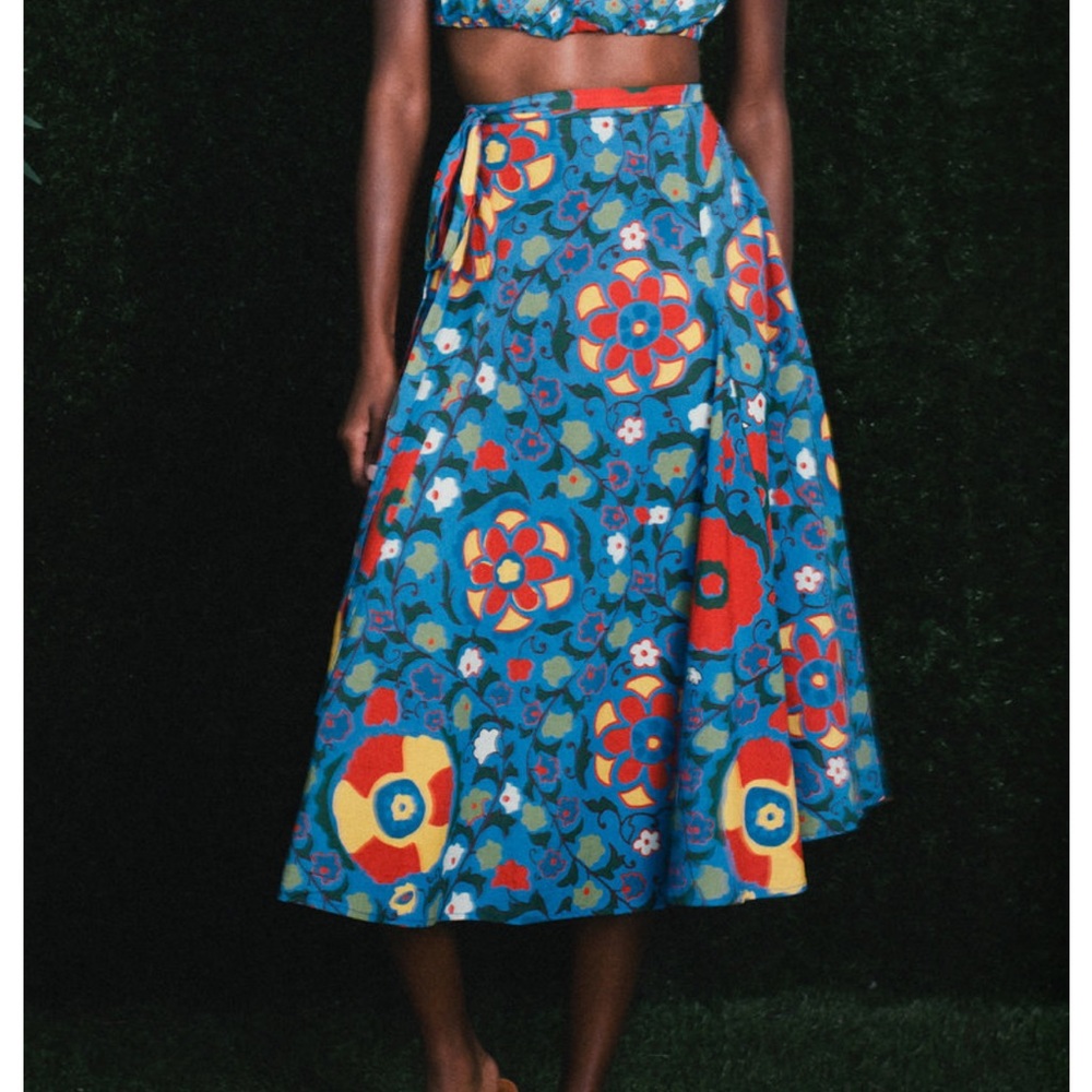 RHODE Blue Floral Skirt